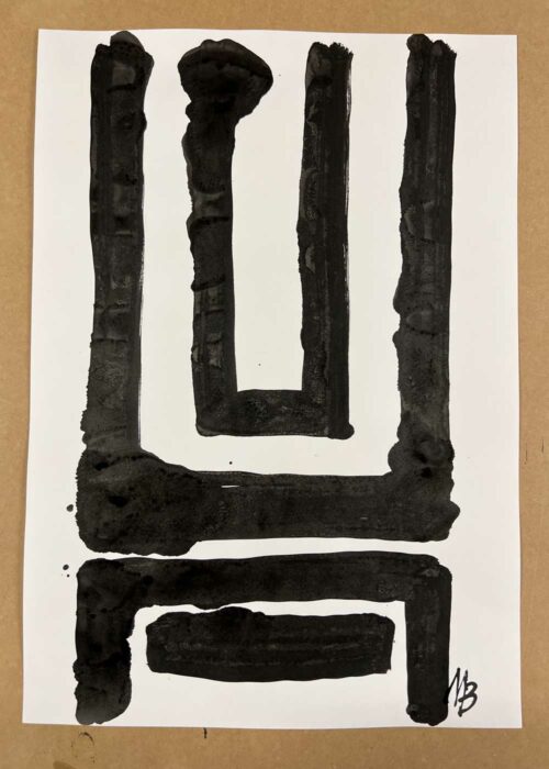 Artworks on paper by Malene Birger. WHERE-WE-MEET-№1