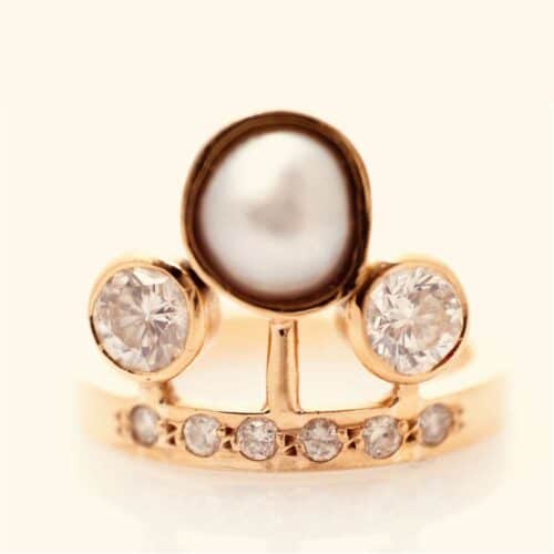 BABY STAR AND PEARL RING